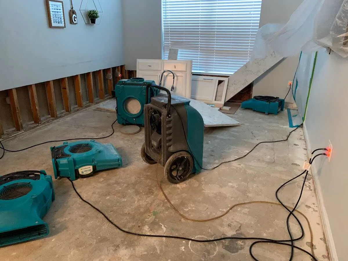 Dehumidifier in flood-cut room for Water Extraction & Removal in Sunnyside